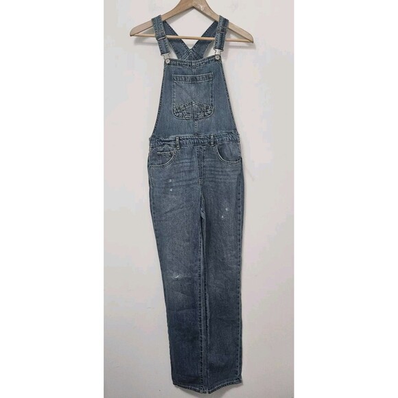NWT GAP Teen Girls Blue Denim Overall Jeans Size 2XL (14-16) - Picture 2 of 9